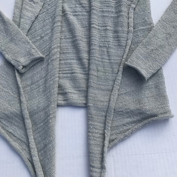 Express metallic silver flyaway knit cardigan S - Picture 2 of 8